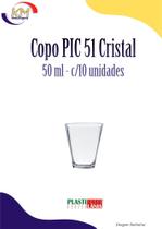 Copo PIC 51 Cristal 50 ml c/10 unid. - Plastilânia - mousse, sobremesa, doces, brigadeiro (8937)