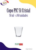 Copo PIC 51Cristal 50 ml c/60 unid. - Plastilânia - mousse, sobremesa, doces, brigadeiro (9998937)