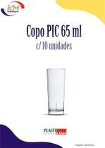 Copo PIC 65 ml c/10 unid. - Plastilânia - bebidas, sucos, sobremesas (12981)