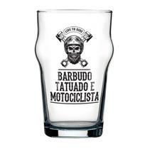 Copo Pint Barbudo, Tatuado e Motociclista 437ml 8076 - Medieval Store