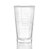 Copo Pintado com Mapa de Phoenix, AZ, 470 ml, Transparente