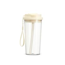 Copo Plástico 600ml com Canudo Reutilizável