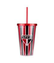 Copo Plástico Canudo 450ml - SPFC
