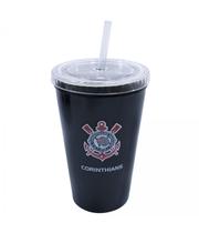 Copo Plástico Canudo 500 Ml - Corinthians