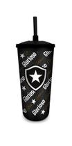 Copo Plástico com Canudo Botafogo - Brasfoot 500ml
