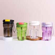 Copo Plástico de 500mL com Tampa, Canudo e Alça (M-887) Copo Plástico de 500mL com Tampa, Canudo e Alça (M-887)