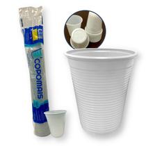 Copo Plástico Descartável Branco Água Café Chá Copomais - 180ml - pct 100 Unidades