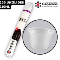 Copo Plástico Descartável Copaza Liso Translúcido - Linha Café & Sobremesa - 110ml - 100 Unidades