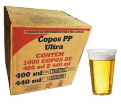 Copo Plástico Descartável Post Mix Liso 400Ml (1Cx) C/1000