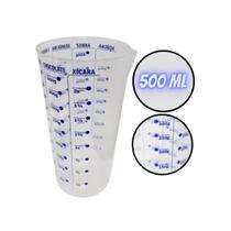 Copo Plástico Graduado Dosador Receitas Copo Medidor 500 Ml