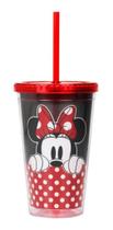 Copo Plástico Infantil Canudo Minnie 450ml - Disney Copo Plástico Infantil Canudo Minnie 450ml - Disney