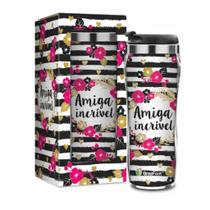 Copo Plastico Inox Temas New Amiga Incrivel 450ml