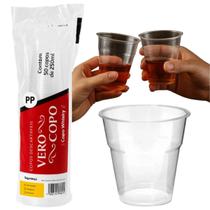 Copo Plástico Liso Cristal Para Bebida Whisky 250Ml 50Un.