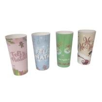 Copo Plástico Long Drink Natal 350ml Estampa Sortida - Kozi Plast