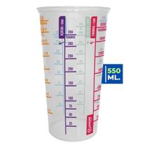 Copo Plástico Medidor Graduado Dosador Transparente 550ml Ideal p/ Receitas Culinária Cozinha Jaguar Copo Plástico Medidor Graduado Dosador Transparente 550ml Ideal p/ Receitas Culinária Cozinha Jaguar
