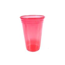 Copo Plástico Neon 300Ml C/25Un Vermelho - Aluá festas