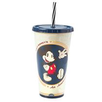 Copo Plástico Refri Mickey Com Canudo Reutilizável 700ml Copo Plástico Refri Mickey Com Canudo Reutilizável 700ml