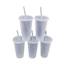 Copo Plástico Reutilizável De 24oz Com Tampas E Canudos, 510 Peças, Garrafa Grande Para Café Gelado Copo Plástico Reutilizável De 24oz Com Tampas E Canudos, 510 Peças, Garrafa Grande Para Café Gelado