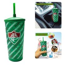 Copo Plástico Tampa E Canudo 500Ml Fluminense Infantil