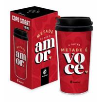 Copo plastico termico smart metade de mim e voce brasfoot