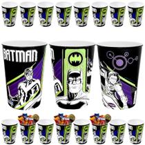 Copo Plasútil do Batman kit com 20 unidades para festa infantil Copo Plasútil do Batman kit com 20 unidades para festa infantil
