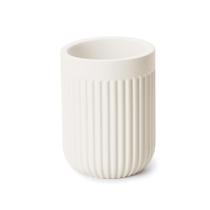 Copo Porta Escova de Dentes em Cimento Branco 10 x 7,5 x 7,5 cm