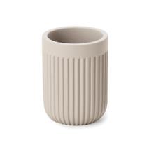 Copo Porta Escova de Dentes em Cimento Cinza 10 x 7,5 x 7,5 cm