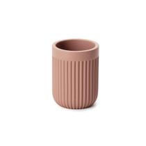 Copo Porta Escova de Dentes em Cimento Rosa 10 x 7,5 x 7,5 cm