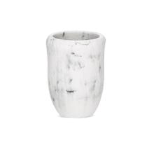 Copo Porta Escova de Dentes em Poliresina Branco 12cm 20793 Mart Copo Porta Escova de Dentes em Poliresina Branco 12cm 20793 Mart