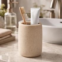 Copo Porta Escova Dente Organizador Lavabo Banheiro Multiuso Organização Objetos Decoração Copo Porta Escova Dente Organizador Lavabo Banheiro Multiuso Organização Objetos Decoração