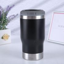 Copo Porta Lata Cerveja 6x1 Garrafa Longneck Térmico de Inox Com Abridor 420ml 5816