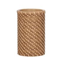 Copo Porta Objetos Banheiro Dispenser de Poliresina Fibra Natural 12cm Mart