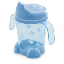 Copo porta suco infantil criança bebê 200ml azul adoleta bebe