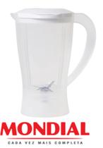 Copo PP com Tampa Branca do Liquidificador Mondial NL-26, L-03, L-12 e L-15 Copo PP com Tampa Branca do Liquidificador Mondial NL-26, L-03, L-12 e L-15