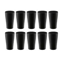 Copo Preto de Plastico 500ml Resistente BPA Free 10un Copo Preto de Plastico 500ml Resistente BPA Free 10un