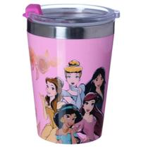 Copo Princesas Bela Cinderela Jasmine Pocahontas Ariel Sereia Térmico Quente Gelado 300ml Disney - Z