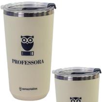 Copo Professora Profissão Educadora Térmico Quente Gelado 500ml Com Tampa - Zona Criativa Copo Professora Profissão Educadora Térmico Quente Gelado 500ml Com Tampa - Zona Criativa