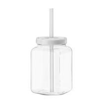 Copo Quadrado Vintage Boccati Com Canudo 670ml Cozinha Lazer Cor:transparente Copo Quadrado Vintage Boccati Com Canudo 670ml Cozinha Lazer Cor:transparente
