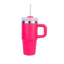 Copo Quencher Térmico 420ml Garrafa com Alça e Canudo Bebidas Quentes e Frias Copo Quencher Térmico 420ml Garrafa com Alça e Canudo Bebidas Quentes e Frias