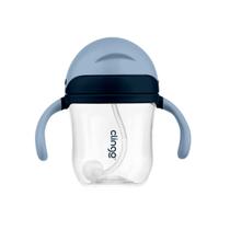 Copo Quick Tritan com Canudo em Silicone Marinho - Clingo