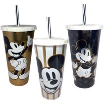 Copo refri com tampa canudo mickey adulto 700ml plastico agua suco