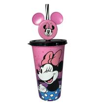 Copo refri com tampa canudo pin minnie 500ml plastico agua suco