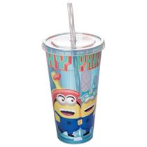 Copo Refrigerante com Canudo Meu Malvado Favorito 700 ml Minions Plasutil