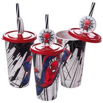 Copo Refrigerante com Pingente Homem Aranha 500ml 17443 - Plasútil Copo Refrigerante com Pingente Homem Aranha 500ml 17443 - Plasútil