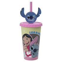 Copo Refrigerante com Pingente Lilo Stitch 500ml 17705 - Plasútil