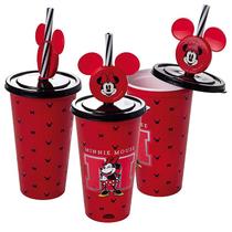 Copo Refrigerante com Pingente Minnie Mouse Vermelha 500ml 17442 - Plasútil Copo Refrigerante com Pingente Minnie Mouse Vermelha 500ml 17442 - Plasútil