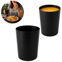Copo Resistente 550ml Preto Restaurante Oriental Bebidas