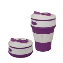 Copo Retrátil Eco Friendly 350ML Roxo