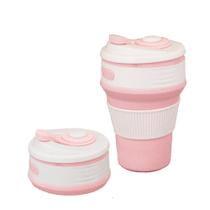 Copo Retrátil Eco Friendly Rosa 360ML Silicone