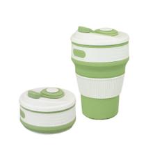 Copo retratil eco friendly verde 350 ml silicone